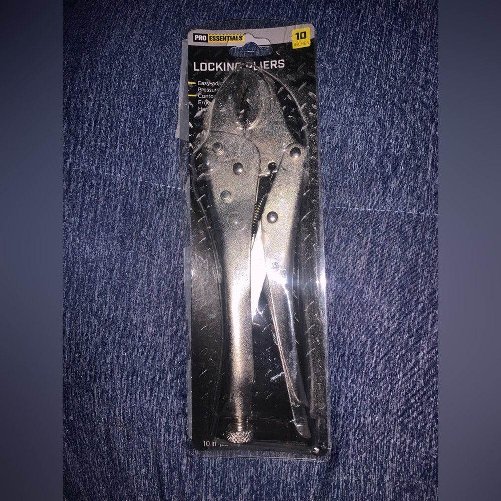 Pro Essentials Silver Locking Pliers